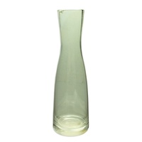 2pce 34cm Clear Glass Vintage Style Water Jug / Wine Decanter w/ Lip 1.5L MQ-249