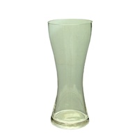 2pce 25cm Glass Vintage Style Vase ย with Slight Line Spiral Detail MQ-242