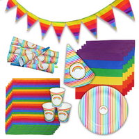 Mardi Gras Party Supplies Pack with Decorations, Bandanas, Pride Rainbow Set