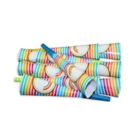 12pce Blow Horns/Trumpets Rainbow Themed Party 20cm for Birthday Parties Celebrations