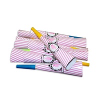 12pce Pink Princess Theme Party Blow Horns 20cm for Birthday Parties