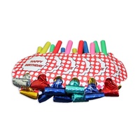 12pce Blow Outs Red Polka Dots Theme Party 13cm for Theming for Birthday