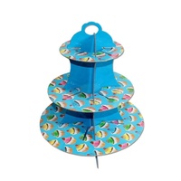 Blue Cake Design 36x32cm Cardboard Cupcake Stand Holds 16 Cakes Parties Events