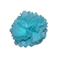 24pce 35cm Aqua Blue Tissue Paper Pompom for Weddings, Birthday, Xmas Events