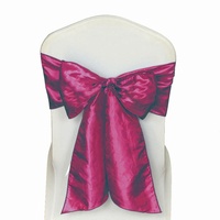 10x Pink Satin Wedding Chair Sash Bundle 280x16cm Tie Bow Ties
