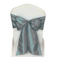 10x Silver Satin Wedding Chair Sash Bundle 280x16cm Tie Bow Ties