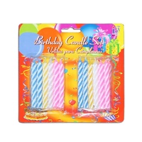 Birthday Party Candle Pack of 24 Candles Assorted Colours 