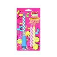 1 x Fun Tops Party Musical Happy Birthday Candle Holder with Three Wax Candles
