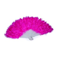 5 x Pink Feathered Fan, for Dance Groups, Theatre, Show Girls or Theming MQ-350