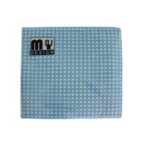 20 Pack Blue and White Check Design 2 ply Premium Party Napkins 33x33cm Serviettes Disposable