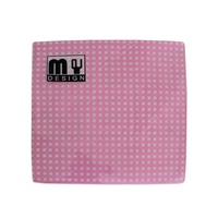 20 Pack Pink and White Check Design 2 Ply Premium Party Napkins 33x33cm Serviettes Disposable