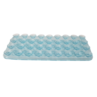 1pce Blue 19cm Wall/Drawer Suction Grip Mat Sheet Kitchen/Home Organisation Furniture Stop