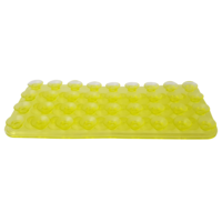 1pce Yellow 19cm Wall/Drawer Suction Grip Mat Sheet Kitchen/Home Organisation Furniture Stop