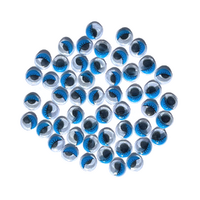 50pcs Craft Googly Eyes Blue Eyelids 10mm Glue On Decorate Kids/Adult Wiggly