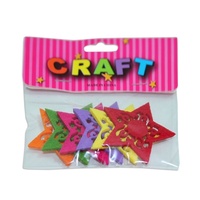 6 Pack EVA Felt Stars Embellishments DIY Craft Card Making Scrapbooking