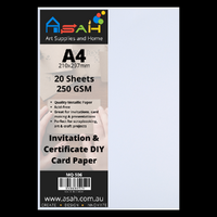 20 Sheets Pearl Metallic Certificate / Invitation Card Paper 250gsm, A4, Acid Free