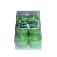 12 Votive Wax Colour Party Candles (2 Packs of 6) Green