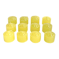 12pce Votive Wax Candle 3.5cm Lemon Scented Yellow Colour Party