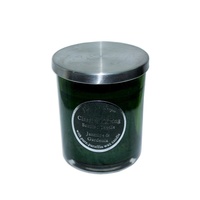 10cm Scented Candle in Glass Jar w/ Stainless Steel Lid Jasmine/ Gardenia MQ-545