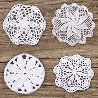 Crochet Doilies Set 12pce Cotton White Round Embellishment Lace Dream Catcher Decor