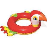 Inflatable Swim Ring Red Toucan 1pce 84x76cm Diameter Kids Pool Toy