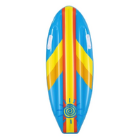 Inflatable Kids Surf Mat Blue Pool Toy Set 1pce Cool Designs 114x45cm