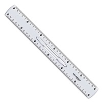 New 1pce Keyroad Ruler 30cm with 3D Grip Handle Clear Plastic School Office