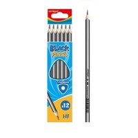 12pce Pencils Triangular Graphite HB Black Drawing School, Work Essential