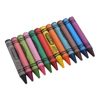 2 x Packs of 12 Crayola Washable Crayons Different Colours Large Size