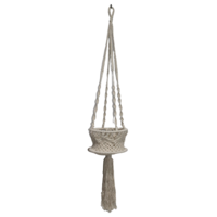 22cm 1 Tier Macrame Pot Plant Holder Ornate Hand Made Design Beautifully Woven