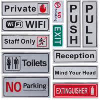 12pce Shop Signs Cafes, Retail, Office Bundle All Necessary Health & Safety Self Adhesive