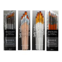 28pce Paint Brush Bundled Set Round, Flat, Angular & Bright Tips Artist Quality