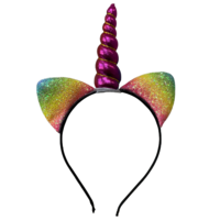 1pce Rainbow Unicorn/Cat Ears Headband, Kids Dress Up Costume Accessory