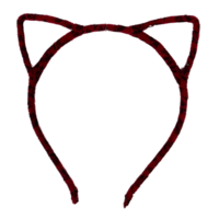 1pce Red Leopard Print Felt Cat Ears Headband, Dress Up Costume Accessory