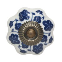 1pce Blue & White 3 Moroccan Door Handle Knob Drawer/Wardrobe/Furniture