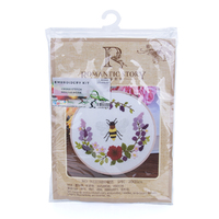 20cm Spring Bee Embroidery Kit Cross Stitch Set With Frame DIY Needlework
