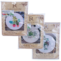 3x Embroidery Kits Set in Cactus Plants Theme, Cross Stitch Thread Needle Set