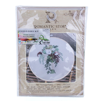 20cm Native Bouquet Embroidery Kit Cross Stitch Set With Frame DIY Needlework