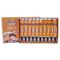 10pce Brown Henna Tubes Kit Box Body Art Paste Cream Natural No Chemical Dye