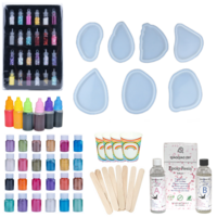 122pce Epoxy Resin Kit Agate Slices Silicone, Dye, Glitter, Pigment, Cups,Sticks