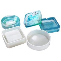 2pce Ashtray Set Silicone Molds For Epoxy Resin DIY Decorative Home Art