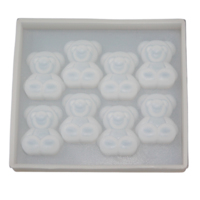 1pce 8 Gummy Bears Silicone Mold For Epoxy Resin DIY Decor & Jewellery