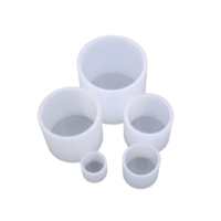 5pce Round Cylindrical Cups Silicone Mold For Epoxy Resin DIY Pouring Candle Making