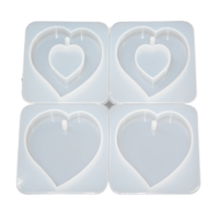 1pce Heart Pendants Silicone Mold For Epoxy Resin DIY Jewellery Necklace Art