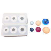 1pce Round Sphere Marble Balls Silicone 3 Sizes Mold For Epoxy Resin DIY Craft