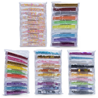 60pce Set of Resin Charms & Glitter Powder Mix Ins Tubes For Epoxy Fluid Art Bundle