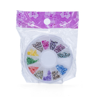 120pce Colourful Leaves 5mm Spin Disc 12 Compartment Epoxy Resin Mold Art