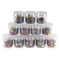 36g Letters Epoxy Resin Art Multi Colour Mix in Tubs Metallic Shiny Confetti 