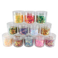 60g Iridescent Confetti Epoxy Resin Art Mix in Tubs Metallic Finish 12 Colours