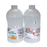 2L Transparent A + B Epoxy Resin Glue 1L Each Bottle DIY For Craft Art Dries Clear